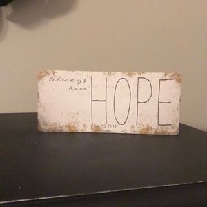 HOPE decorative sign